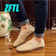 Chinese traditional handmade men&#39;s shoes retro linen breathable bottom sweat-abs - £39.64 GBP