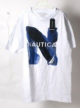 1 Ct Nautica Boy&#39;s Youth Large 14/16 100 White T-Shirt 100% Cotton Machi... - $20.99