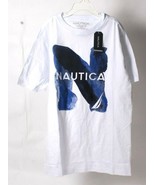 1 Ct Nautica Boy&#39;s Youth Large 14/16 100 White T-Shirt 100% Cotton Machi... - $20.99