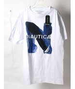 1 Ct Nautica Boy&#39;s Youth Large 14/16 100 White T-Shirt 100% Cotton Machi... - £16.48 GBP