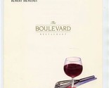 Boulevard Restaurant Taste of Gold Menu Robert Mondavi Intercontinental ... - £45.16 GBP