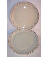 Lambeth Stoneware Royal Doulton Nutmeg 2 Dinner Plates Pair 10-3/8 Inch ... - £30.30 GBP