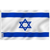 Anley Fly Breeze 3x5 Foot Israel Flag - Israeli National Flags Polyester 3X5 Ft - £8.61 GBP