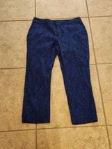 Coldwater Creek Natural Fit Crop Capri Pants Sz 10 Tropical Print - $9.89