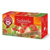 Teekanne Strawberry SUNRISE fruit tea- 20 tea bags- FREE SHIPPING- DaMaGeD - $8.25