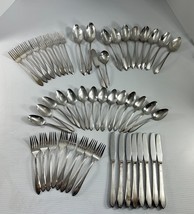 Vintage WM Rogers AA Lufberry Flatware 50 Pieces Silver Plate Forks Spoo... - £98.92 GBP