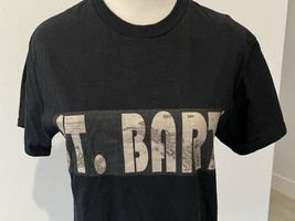 Black  100% Cotton Small St. Barts Tee Shirt Shoulders 15” Underarm 17” - £7.78 GBP