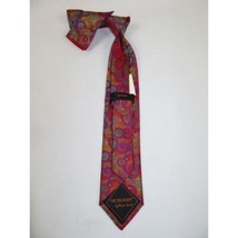 Mens Steven Land 100% Woven Silk Big Knot Tie and Hankie Set BW2430-18 Multi image 2