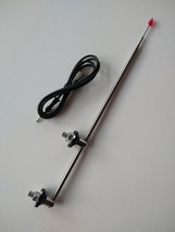 AM FM Radio Antenna RED Tip Dual Post Retractable Side Mount Vintage Retro Style - £31.35 GBP