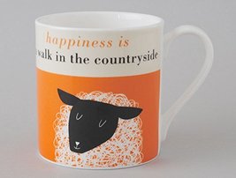 Happiness is a walk in the countryside Large Bone China Mug decorated in Stoke o - £15.04 GBP