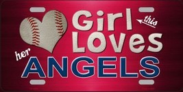 This Girl Loves Her Angels Novelty Metal License Plate LP-8064 - $284.59 MXN
