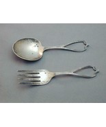Antique Weidlich Sterling Silver Baby Child&#39;s Sterling Fork &amp; Spoon - €43,11 EUR