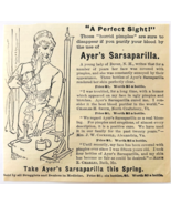 1886 Ayers Sarsaparilla Advertisement Victorian Quack Medicine Pimples D... - €17,06 EUR