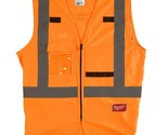 Milwaukee 48-73-5032 High Visibility Orange Safety Vest with 10 Pockets ... - $19.40
