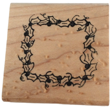 Touche Rubber Stamp Holly Postage Frame Christmas Holiday Season Card Making - £6.26 GBP
