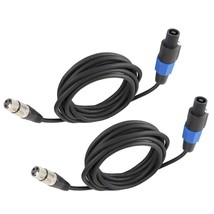 Pack Of 2 10 Feet Speakon To Xlr Cables - 2Pcs 10Ft. Audio Jack Speak-On Male To - £32.07 GBP