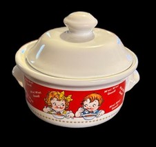 Campbells Kids Soup BOWL/ Crock With Lid Houston Harvest 1998 Advertising - £7.59 GBP