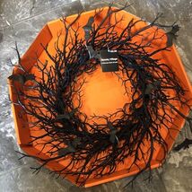 Halloween Wreath Black Bat Stick  Gothic Decor Spooky Village 20" New In... - $28.44