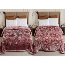 Redwood Flower 2 Ply Thick Heavy Winter Warm Soft Mink King Size Blanket - £111.87 GBP