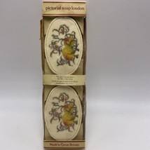 Soap Pictorial London Chinese Peaches Oval Cakes Made In Great Britain Vintage - £15.49 GBP