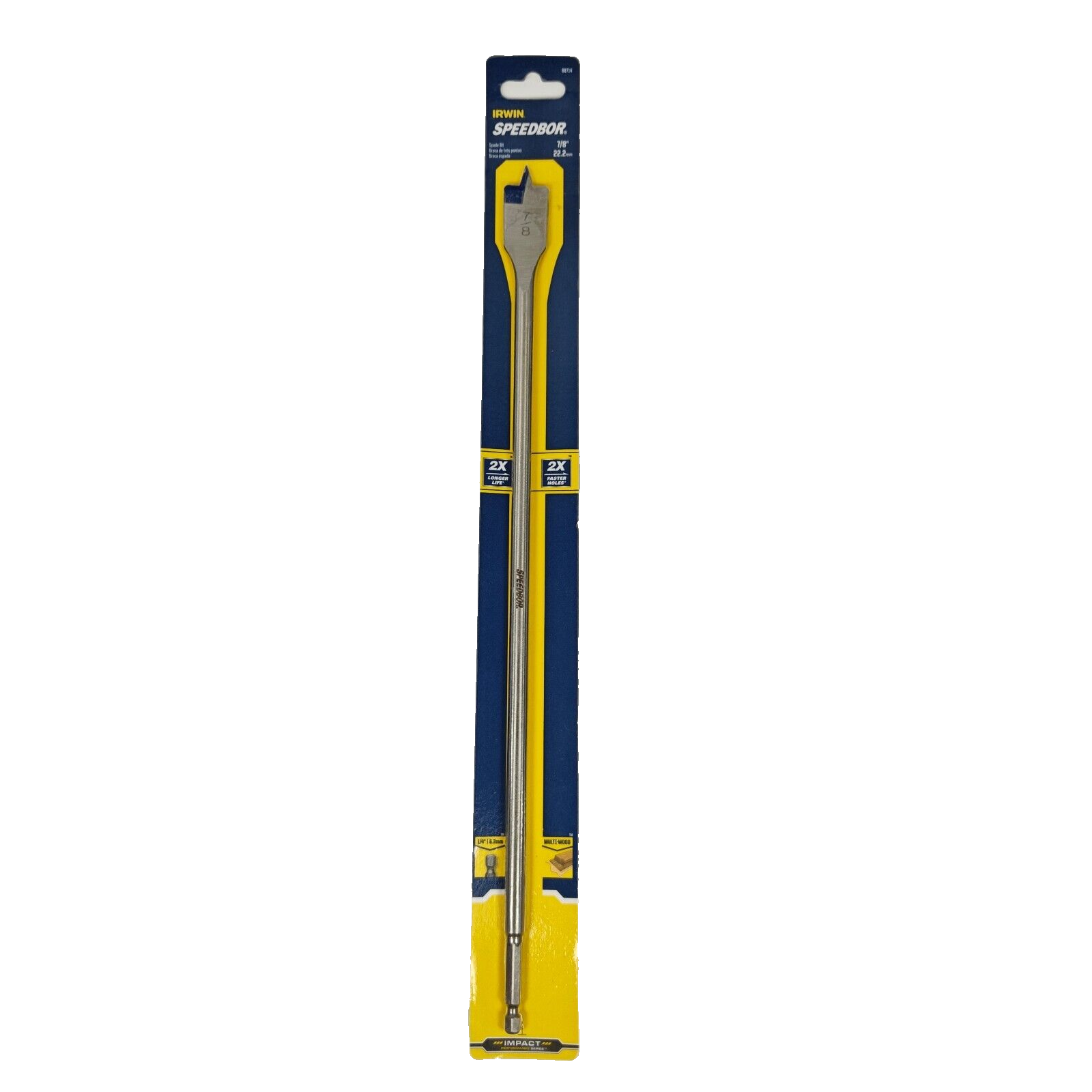 Irwin 7/8&quot; x 16&quot; Long Spade Paddle Flat Drill Bit Speedbor Impact 88714 - $10.88