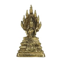 Phra Naga Prok Thai Amulet Vintage Brass Gold Statue Thai Buddha Mantra...-
s... - £13.33 GBP