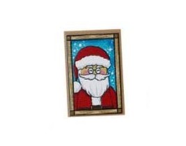 Santa Claus picture painting Christmas  2X4  printed piece - £1.72 GBP