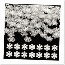 500Pcs Sparkling Silver Snowflake Beads Bulk for Festive Jewelry Making - DIY Ne - £20.64 GBP