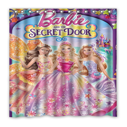 New!!! Cute Barbie Custom Waterproof Polyester Shower Curtain 4 Size Item image 3