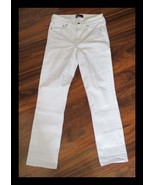 Gap Ladies White Denim Classic Straight Leg Jeans Size 6/28R - $364.34 MXN