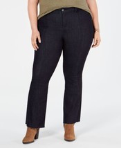 YSJ Womens Plus Size Bootcut Raw Hem Jeans Color Rinse Size 14W - £77.30 GBP