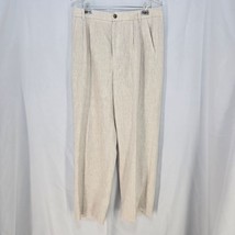 Banana Republic Pants Woman 12 Beige 100% Natural Linen Straight Casual ... - $23.36