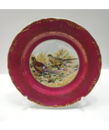Vintage Decorative 10&quot; Game Plate Hand Painted Pheasants Scene Gold Rim ... - $64.34