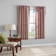 Mainstays Tille Curtain Panels--Set of 2--37&quot; x 63&quot;--Rose - £7.82 GBP