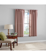 Mainstays Tille Curtain Panels--Set of 2--37&quot; x 63&quot;--Rose - £7.85 GBP