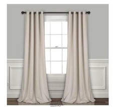 Lush Décor Insulated Blackout Curtains Wheat Cream 52"Wx84"L 100% Polyester - £60.52 GBP