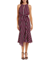 NEW Derek Lam 10 Crosby Tie-Waist Midi Dress in Color Mulberry - Size 4 - $1,546.80 MXN