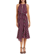 NEW Derek Lam 10 Crosby Tie-Waist Midi Dress in Color Mulberry - Size 4 - $85.00