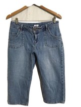 LIZ &amp; CO Women’s Capris Sz 6 Stretch Denim Cropped Flap Pocket - $11.87