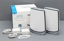 NETGEAR Orbi RBK852 AX6000 Tri-band Mesh WiFi 6 System (2-pack) - White  - $207.99