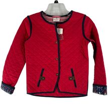 Hanna Andersson Girls Quilted Jacket Apple Red Size 140/10 NWT - $33.60