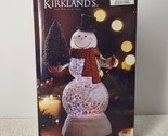 Kirklands Acrylic Spinning LED 8&quot; Snowman Frosty Christmas - SEE VIDEO - $455.62 MXN