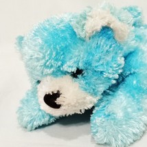 Bear Laying Down Blue Plush Stuffed Animal 8&quot; 2002 Kids of America - £11.72 GBP
