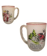 Vtg Frosted Mug Hand Painted Novelty Mug Cup Victorian Couple “Charming ... - $24.35 CAD
