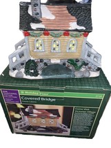 Holiday Time Vintage 2008 Covered Bridge Ceramic Figurine Traditional Co... - $14.73