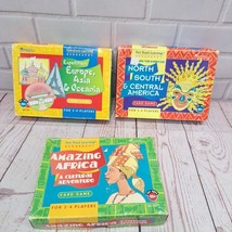 Lot Of 3, Fast Track Learning Geography Europe, Africa, America Card Game - $248.60 MXN