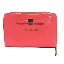 Ted Baker ClutchTravel Case Gold Accents Pink Bow Inner Divider - $9.43