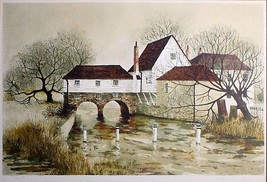 Jeremy King Scenic Lithograph Art English Countryside Signed Numbered 97 / 375 - £71.20 GBP