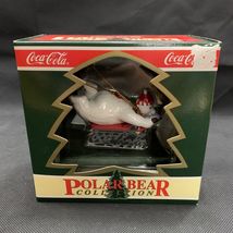 NEW Coca-Cola Bottle Polar Bear Christmas Xmas Holiday Ornament Sledding... - $9.89