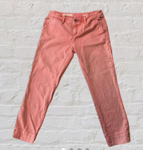 Pilcro and The Letterpress Pink Coral Jeans Size 26 Anthro Anthropologie - £16.51 GBP